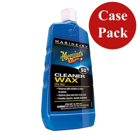 Meguiars Meguiars Boat/RV Cleaner Wax - 16 oz -, PK6 M5016CASE